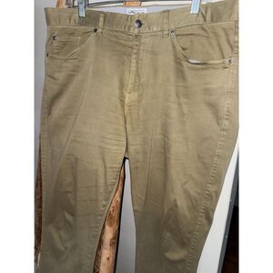 Peter Millar Mens Size 35 Olive Green Golf Chino Casual Work Cotton Pants